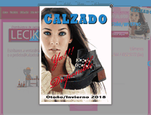 Tablet Screenshot of calzadoslecika.com.ar